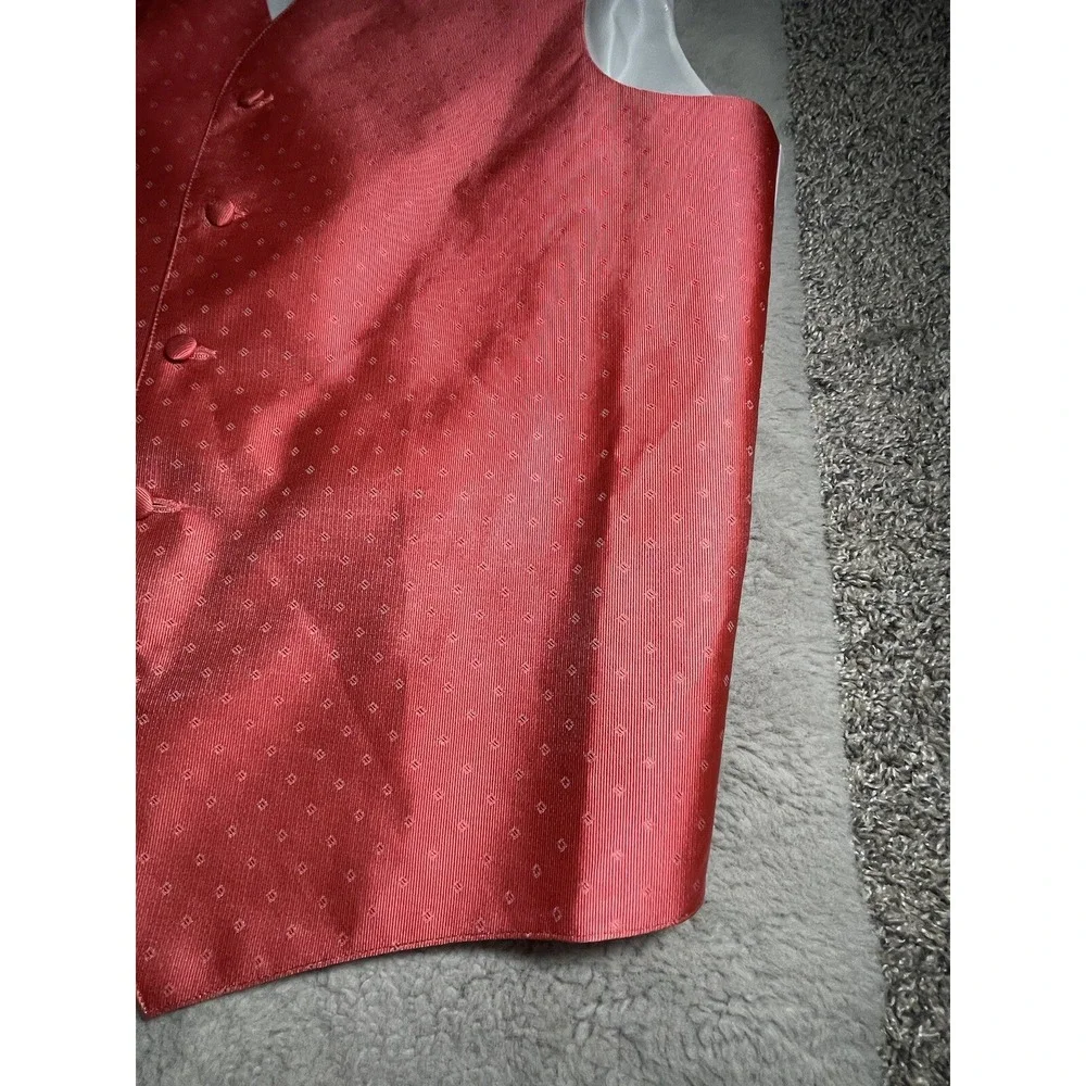 Vintage Polo Ralph Lauren‎ Lapel Vest Mens XL Coral White Button